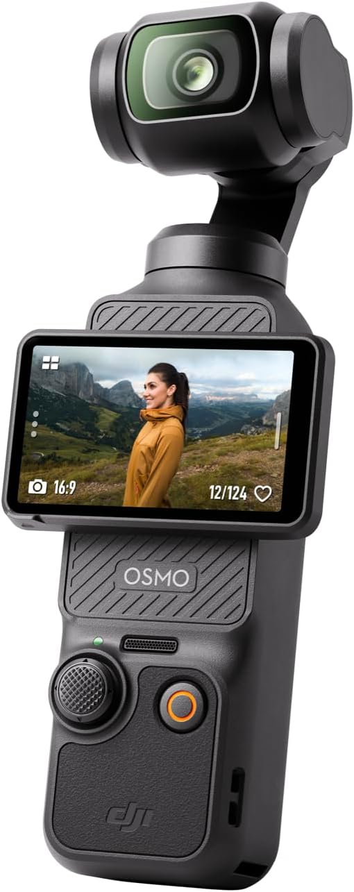 DJI Osmo Pocket 3, Vlogging-Kamera mit 1-Zoll-CMOS und 4K/120 fps Video, 3-Achsen-Stabilisierung, schnelles Scharfstellen, Gesichts/Objektverfolgung, kleine Videokamera für Fotografie