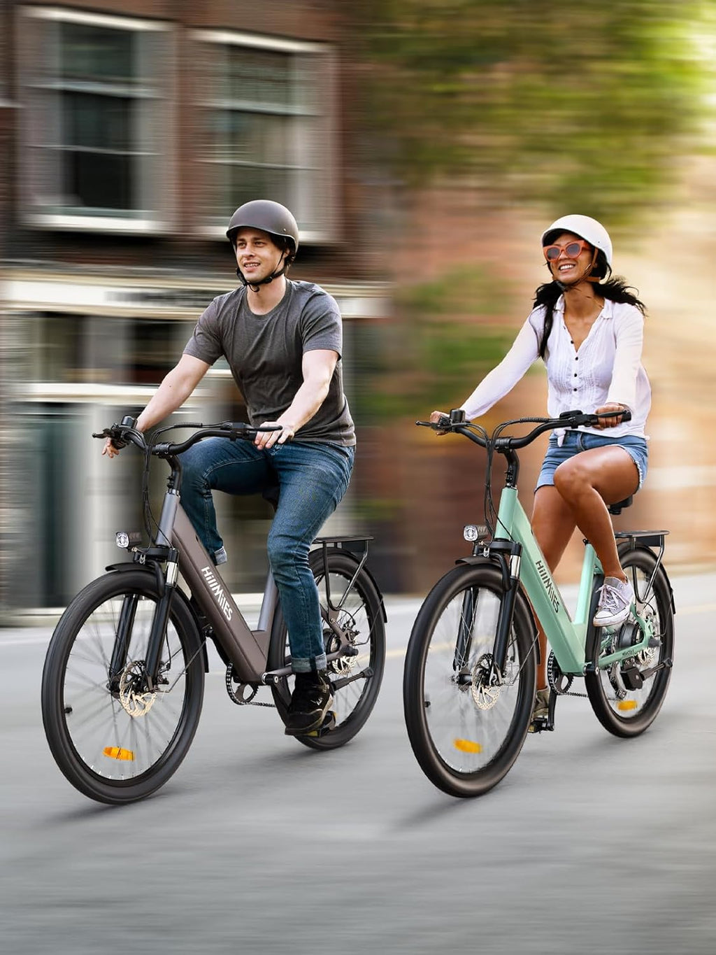 HillMiles 26" E-Bike mit 36V 13Ah Herausnehmbarer Batterie, 250W Elektrofahrrad für Herren Frauen, 25Km/H, Reichweite 80-100KM, 7-Gang Urban Commuter Electric Bike, MileCity1
