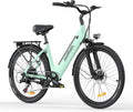 HillMiles 26" E-Bike mit 36V 13Ah Herausnehmbarer Batterie, 250W Elektrofahrrad für Herren Frauen, 25Km/H, Reichweite 80-100KM, 7-Gang Urban Commuter Electric Bike, MileCity1