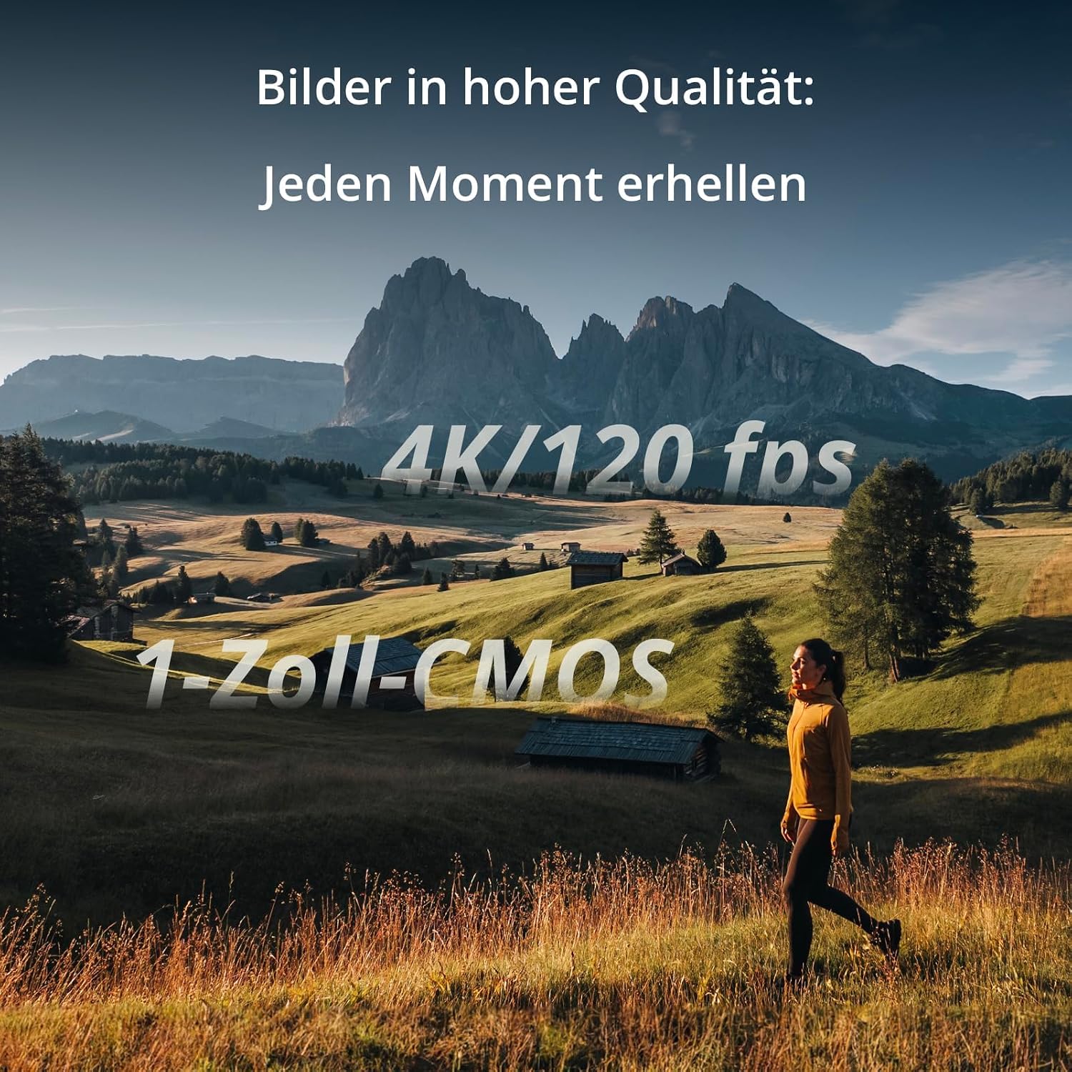 DJI Osmo Pocket 3, Vlogging-Kamera mit 1-Zoll-CMOS und 4K/120 fps Video, 3-Achsen-Stabilisierung, schnelles Scharfstellen, Gesichts/Objektverfolgung, kleine Videokamera für Fotografie