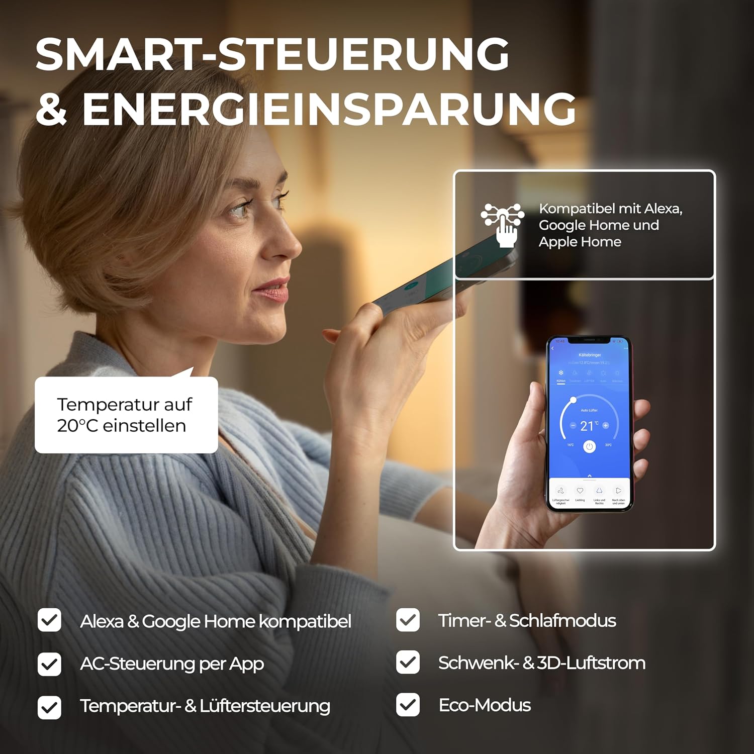 Kältebringer Split Klimaanlage 12000 BTU (3,7 kW) - R290 Kältemittel, kein F-Gas, Heizfunktion, WiFi & App, bis 60m², sehr leise, 5m Kupferleitung, A+++, Montagematerial, Bodenkonsole